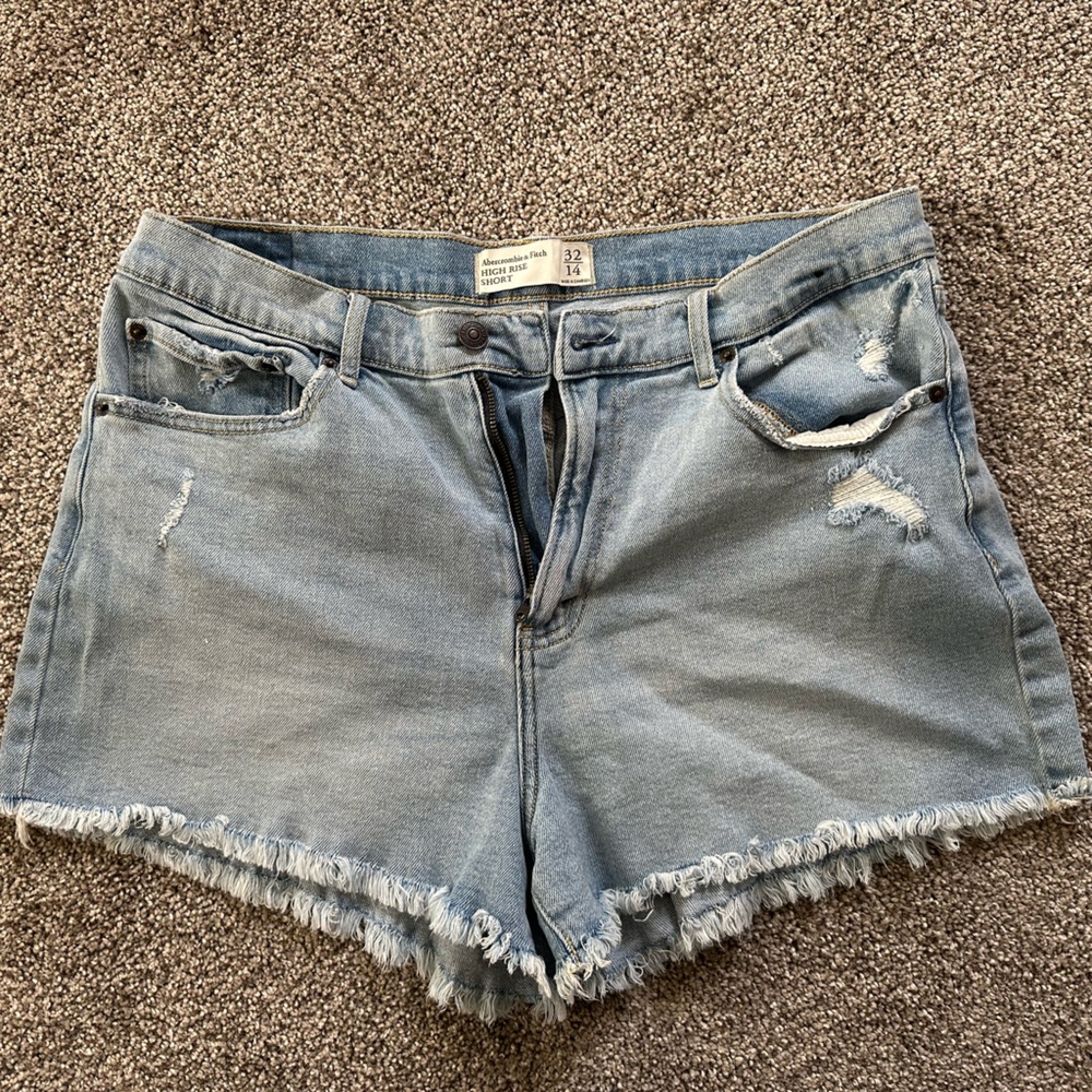 Abercrombie & Fitch Light Blue Jean Shorts